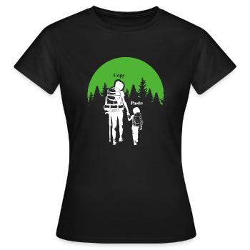 Muttertag Mutter und Tochter passender Wanderer - Frauen T-Shirt - Schwarz - Vorne - AI Model Female 172 dark (172cm)