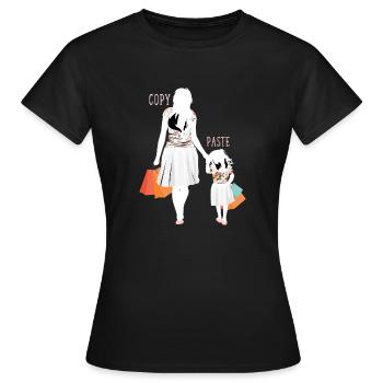 Mothers Day Mom and Daughter Matching Shopping - Frauen T-Shirt - Schwarz - Vorne - AI Model Female 172 dark (172cm)