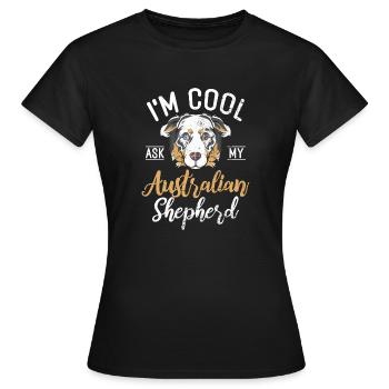 Cadeaux de berger australien - T-shirt Femme - noir - Devant - AI Model Female 172 dark (172cm)