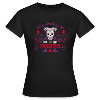 Dia de los Muertos Jour des morts mexicain - T-shirt Femme - noir - Devant - AI Model Female 172 dark (172cm)