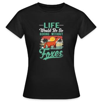 Red Gift Red Fox - Women's T-Shirt - black - Front - AI Model Female 172 dark (172cm)
