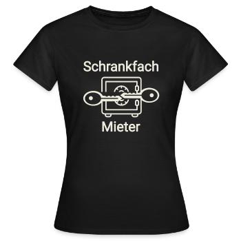 Casier - Locataire - T-shirt Femme - noir - Devant - AI Model Female 172 dark (172cm)
