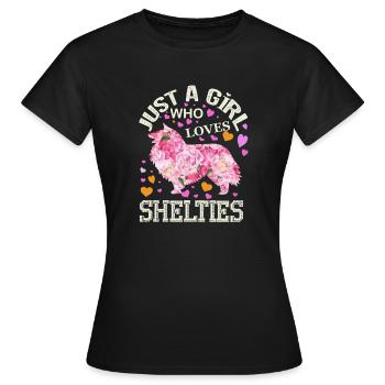 Juste une fille qui aime les étagères - T-shirt Femme - noir - Devant - AI Model Female 172 dark (172cm)