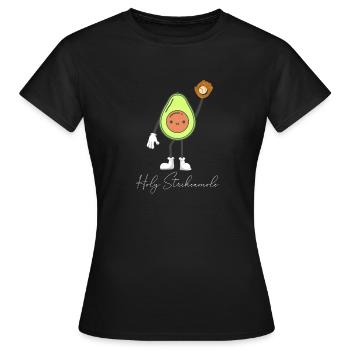 Holy Strikeamole Baseball Softball Avocat - T-shirt Femme - noir - Devant - AI Model Female 172 dark (172cm)