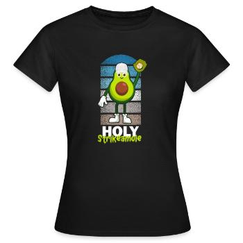 Holy Strikeamole Baseball Softball Avocat - T-shirt Femme - noir - Devant - AI Model Female 172 dark (172cm)