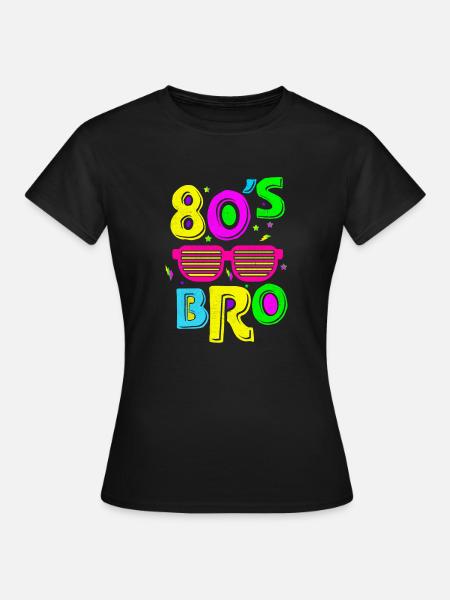 Années 80 80s Bro Vintage Rétro Fan des Années 80 - T-shirt dam - svart