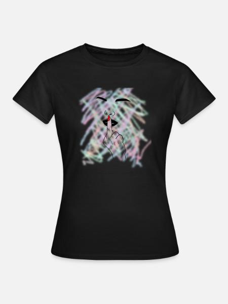 Mittelfingerkuss - Frauen T-Shirt - Schwarz