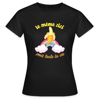 evjf humour accessoire zizi future mariée mariage - T-shirt Femme - noir - Devant - AI Model Female 172 dark (172cm)