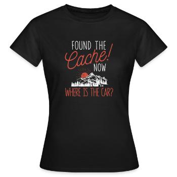 Found the cache, where is the car? Jollier - Women's T-Shirt - black - Front - AI Model Female 172 dark (172cm)