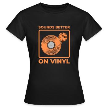 Sonne mieux sur Vinyl - T-shirt Femme - noir - Devant - AI Model Female 172 dark (172cm)