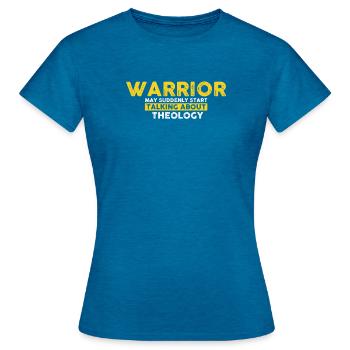 Inspiring Fighting Prayer Uplifting Theologists - Women's T-Shirt - antique blue sapphire heather - Front - AI Model Female 172 dark (172cm)