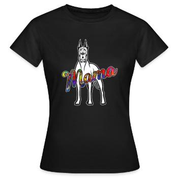 Great Dane Great Dane Mama - Women's T-Shirt - black - Front - AI Model Female 172 dark (172cm)