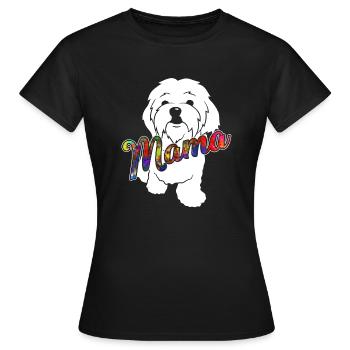 Maltese Maltese Mama - Women's T-Shirt - black - Front - AI Model Female 172 dark (172cm)