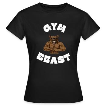 Gym Beast - Frauen T-Shirt - Schwarz - Vorne - AI Model Female 172 dark (172cm)