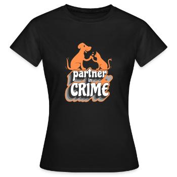 Partenaire dans le crime - T-shirt Femme - noir - Devant - AI Model Female 172 dark (172cm)
