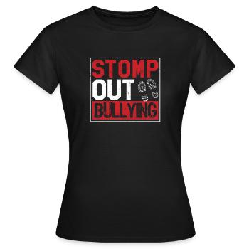 Stomp Out Bullying Funny Back To School Bildung - Frauen T-Shirt - Schwarz - Vorne - AI Model Female 172 dark (172cm)