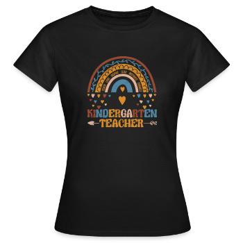 Enseignante de maternelle drôle Enseigner l’amour Inspirer - T-shirt Femme - noir - Devant - AI Model Female 172 dark (172cm)