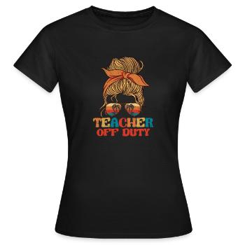 Professeur hors service Lunettes de soleil drôles Plage Bains de soleil - T-shirt Femme - noir - Devant - AI Model Female 172 dark (172cm)
