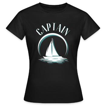 Capitaine de yacht - T-shirt Femme - noir - Devant - AI Model Female 172 dark (172cm)