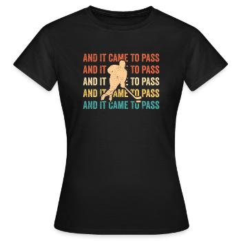 Hockey sur glace mormon missionnaire mormon drôle - T-shirt Femme - noir - Devant - AI Model Female 172 dark (172cm)