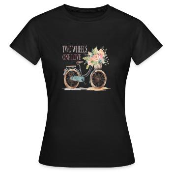 Retro Fahrrad Liebhaber Flora Fahrrad Fahrrad Tag - Frauen T-Shirt - Schwarz - Vorne - AI Model Female 172 dark (172cm)
