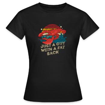 Juste un gars avec un gros sac Retro Crawfish Bil - T-shirt Femme - noir - Devant - AI Model Female 172 dark (172cm)