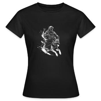 Special Forces Duo: Soldat und Partner - Frauen T-Shirt - Schwarz - Vorne - AI Model Female 172 dark (172cm)
