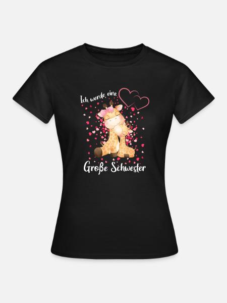Ich Werde Eine Große Schwester 2025 - Frauen T-Shirt - Schwarz