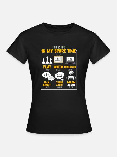 Humorous Thing Do My Spare Times Play Board Sport - Women's T-Shirt - black