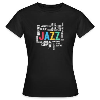 Novelty Music Mainstreams Ragtime Song Tone - Women's T-Shirt - black - Front - AI Model Female 172 dark (172cm)