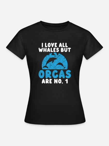Orca Wal Geschenke - Frauen T-Shirt - Schwarz