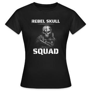 Rebel Skull Squad Soldat Forces spéciales Militaire - T-shirt Femme - noir - Devant - AI Model Female 172 dark (172cm)