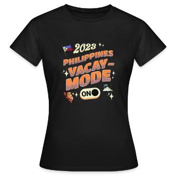 Retro Philippines 2023 Vacances en famille - T-shirt Femme - noir - Devant - AI Model Female 172 dark (172cm)