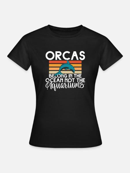 Orca Wal Geschenke - Frauen T-Shirt - Schwarz