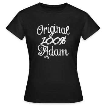 Original 100% Adam - Women's T-Shirt - black - Front - AI Model Female 172 dark (172cm)