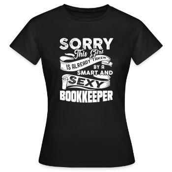 Bookkeeper Taken By Bookkeeper - Women's T-Shirt - black - Front - AI Model Female 172 dark (172cm)