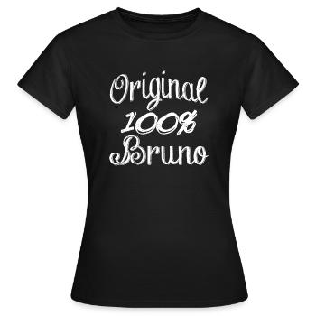 Original 100% Bruno - Frauen T-Shirt - Schwarz - Vorne - AI Model Female 172 dark (172cm)