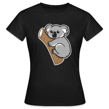 Koala Koala Watercolor - Women's T-Shirt - black - Front - AI Model Female 172 dark (172cm)