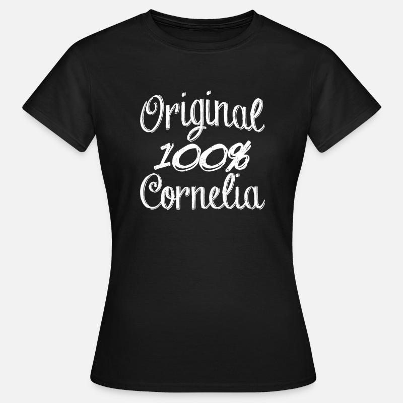 Original 100% Cornelia - Frauen T-Shirt - Schwarz