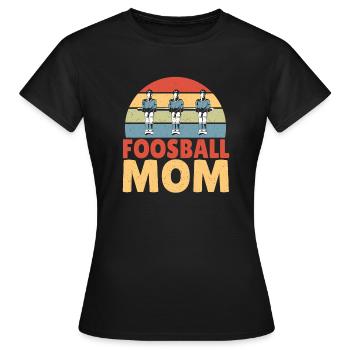 Foosball Mom Women Vintage Table Soccer Retro - Frauen T-Shirt - Schwarz - Vorne - AI Model Female 172 dark (172cm)