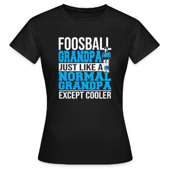 Cool Foosball Grandfather Table Soccer Player Men - Frauen T-Shirt - Schwarz - Vorne - AI Model Female 172 dark (172cm)