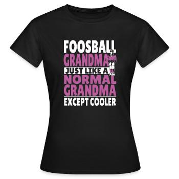 Funny Foosball Grandmother Table Soccer Grandma Wo - Frauen T-Shirt - Schwarz - Vorne - AI Model Female 172 dark (172cm)