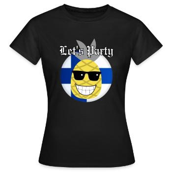 Jetzt lasst uns feiern - Frauen T-Shirt - Schwarz - Vorne - AI Model Female 172 dark (172cm)
