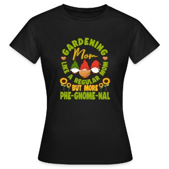 Jardinage Maman Plus Phe-gnome-nal Elf Garden - T-shirt Femme - noir - Devant - AI Model Female 172 dark (172cm)