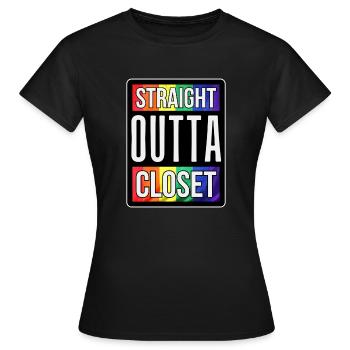 Einfach aus dem Schrank während der Pride Week - Frauen T-Shirt - Schwarz - Vorne - AI Model Female 172 dark (172cm)