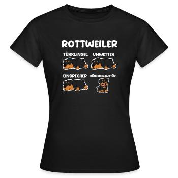 Hund Rottweiler - Frauen T-Shirt - Schwarz - Vorne - AI Model Female 172 dark (172cm)