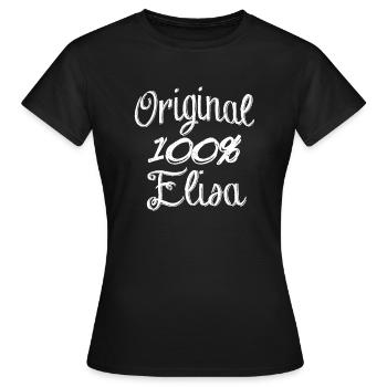 Original 100 % Elisa - T-shirt Femme - noir - Devant - AI Model Female 172 dark (172cm)