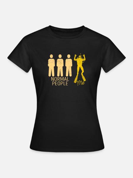 Normale Menschen Ich Lustig Taucher Tauchlehrer - T-shirt dam - svart