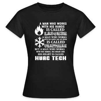 HVAC Technician Proud To Be A HVAC Technician - Women's T-Shirt - black - Front - AI Model Female 172 dark (172cm)