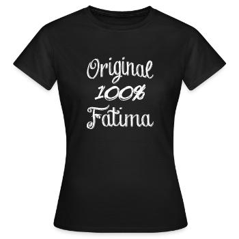 Original 100% Fatima - Frauen T-Shirt - Schwarz - Vorne - AI Model Female 172 dark (172cm)